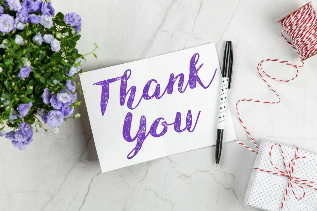 Top Tips on Putting Together  “Thank you for Volunteering” Notes
