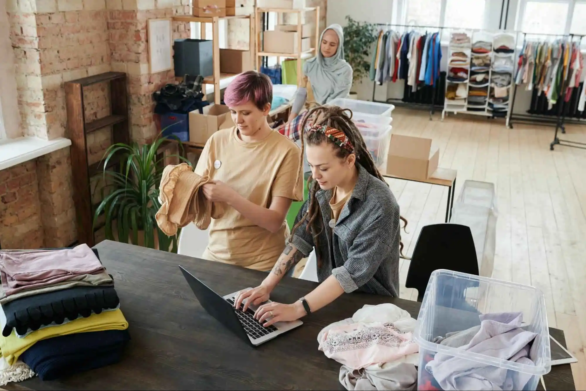 Volunteers can be a fantastic resource for staff to help relieve administrative burdens such as inventorying for a clothing resale fundraiser. 